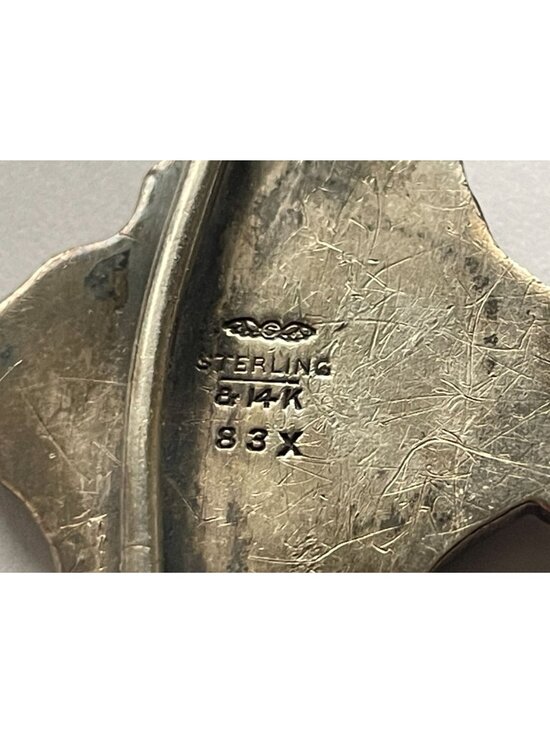 Antique George W. Shiebler Sterling Silver & 14K Gold Victorian Homeric Buckle main image 11